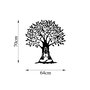 Wallity Yoga 4 Escultura de Pared de Metal Negra